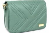 Olive Green Quilted Women Sling Bag