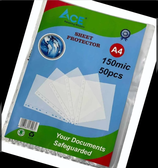 150mic A4 Sheet Protectore Ace