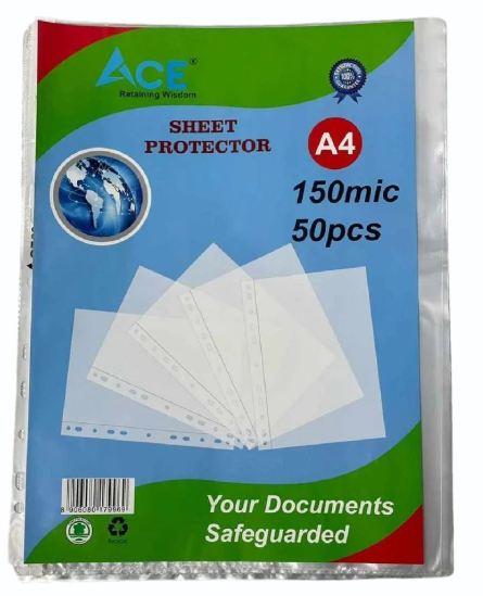 150mic A4 Sheet Protectore Ace