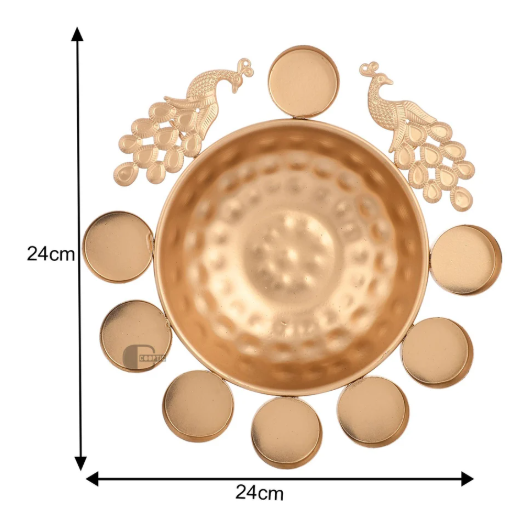 Metal/Iron Urli set in Golden Brass Polished