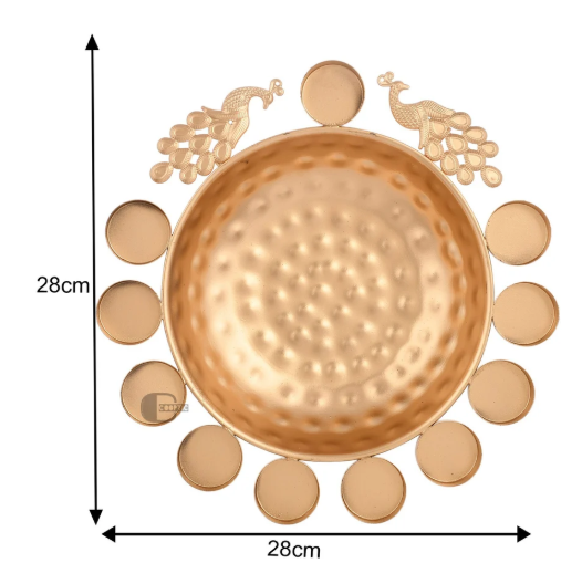 Metal/Iron Urli set in Golden Brass Polished