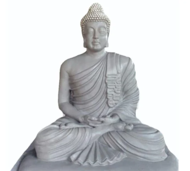 Grey Fiber Buddha Statue