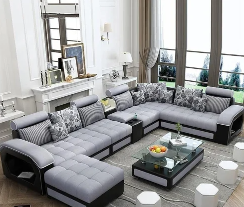 Living Room U Shaped Sofa Set