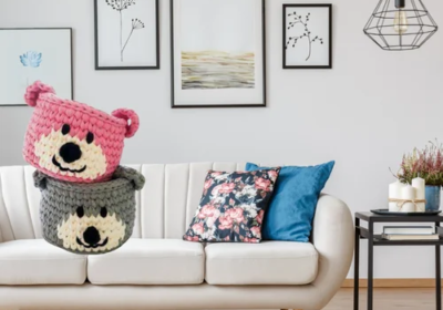 Teddy-Beer-Cotton-Basket