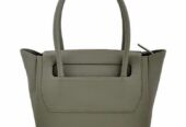 Yelloe Beige Color Hand Bag With Big Size Zip Compartments
