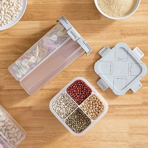 4 Section Plastic Food Container Set