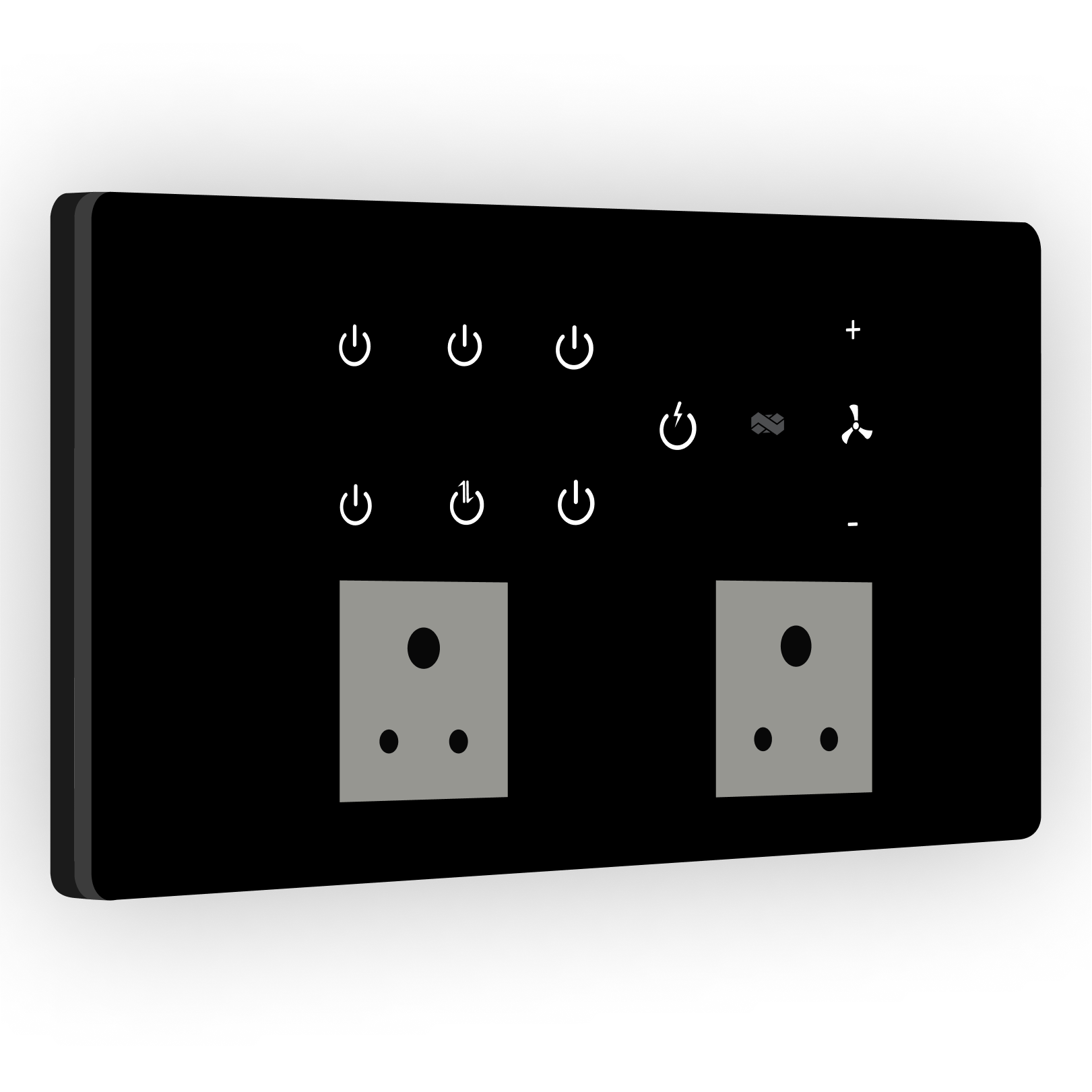 IOTICS Smart Wifi Switch Board: 7 x Switch, 1 Fan & 2 Smart Plug Module. Touch Control, Remote, App Control. Voice Control with Alexa & Assistant. Smart Touch Switch Board For Home Automation