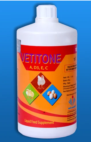 Vetitone A, D3, E, C Along Poultry Feed Supplements