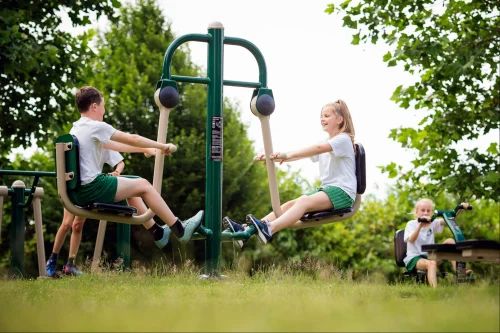 Seated Leg Press Outdoor Gym Equipments