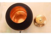 Indian Art Villa Half Hammered With Silk Finish Copper Water Pot in Black Color