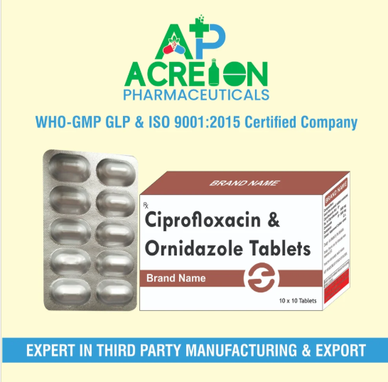 Ciprofloxacin & Ornidazole Tablets Third Party Manufacturing