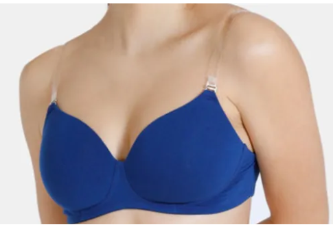 Transparent Strap Padded Bra