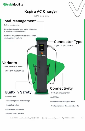 15kW VerdeMobility Kispra AC EV Charging Station