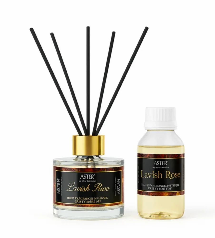 Aster Lavish Rose Reed Diffuser Set