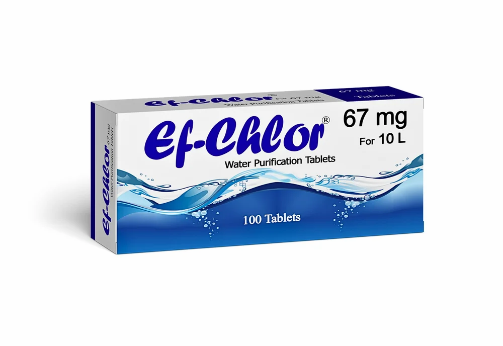 Ef – Chlor NaDCC(Sodium Dichloroisocyanurate) 67 Mg Water Purification Chlorine Tablets