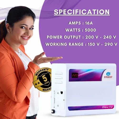 Everest 5 KVA Double Booster Elegant Digi Voltage Stabilizer