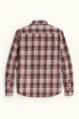 Men Off Brown Cotton Full Sleeve Shirt
