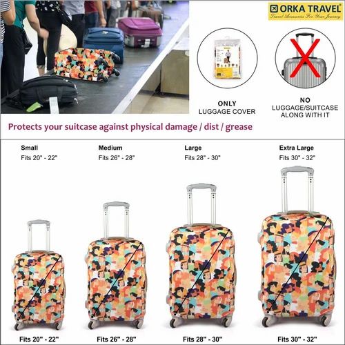 Orka Travel Printed Luggage Cover