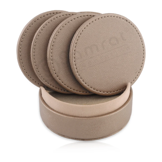 Leatherette Coaster Set