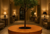 FRP Round Tree Planter with Seating