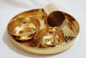 Pure Source India Brass Hammered Thali