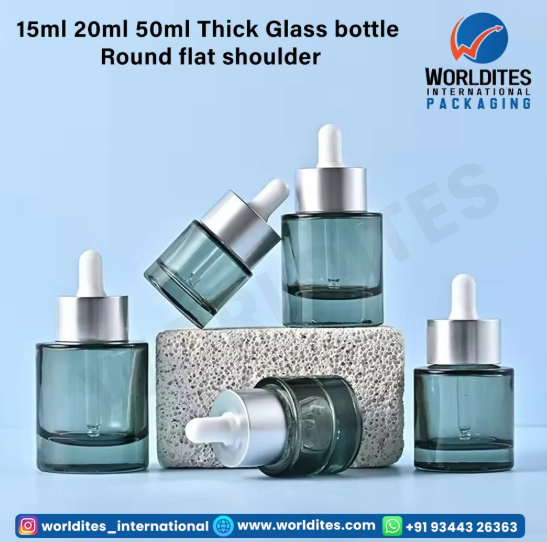 Flat Shoulder Glass Dropper Bottle