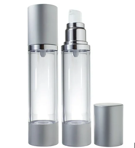 50ml acrylic airless bottle silver