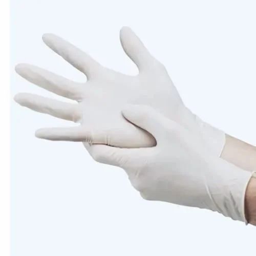 White Nitrile Surgical Gloves