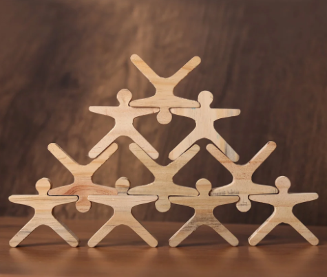 Wooden Half Set Acrobots – 16 Pieces