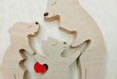 Wooden puzzle bear