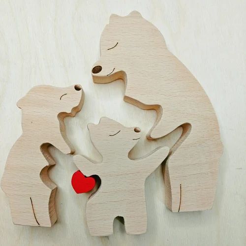 Wooden puzzle bear