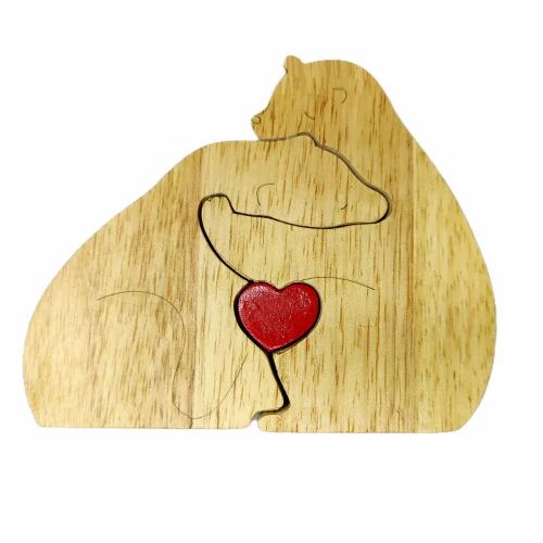 Wooden puzzle bear