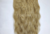 Clip in human hair extensions