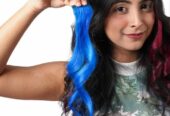 Women Blue Color Streaks