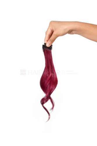 Women Burgandy Color Streaks