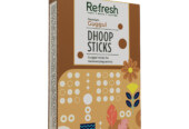 Refresh Premium Guggul Dhoop Sticks 45g (Charcoal-free)